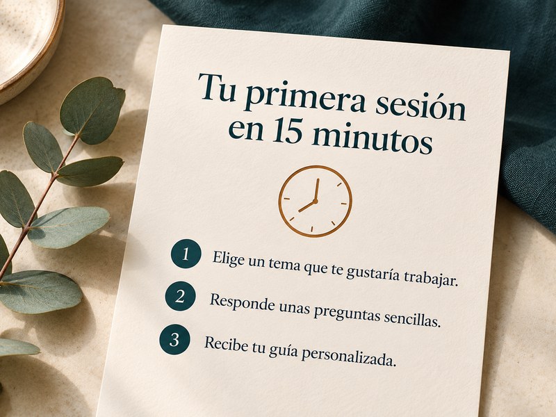 Regalo 1: Tu primera sesión en 15 minutos