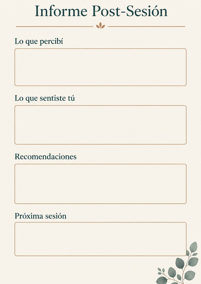 Informe post-sesión